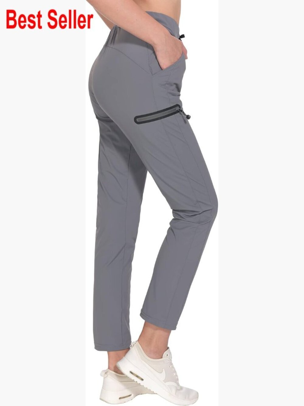 Ultra-Stretch Quick Dry Lightweight Ankle Pants Drawstring Active Travel